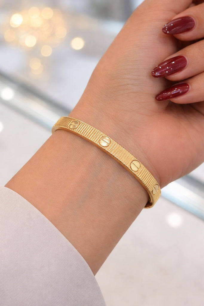 14KT  BRACELET+BANGLE Size 17 Weigth 12.80grs