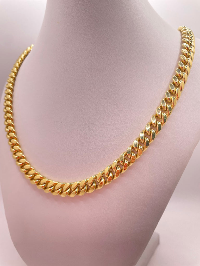 10KT SEMISOLID MIAMI CUBAN CHAIN 26INCH 8MM 39.7GR
