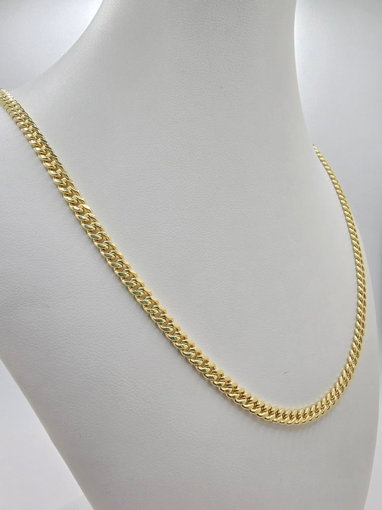 10KT SOLID MIAMI CUBAN CHAIN 16INCH 4MM WEIGHT 10.5GR
