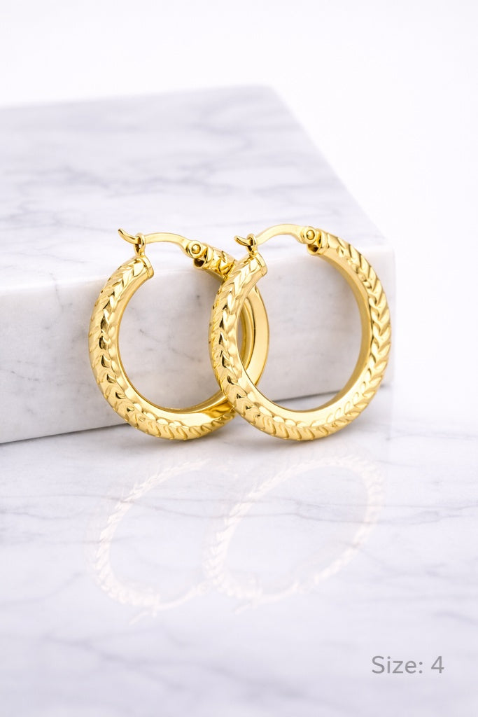10KT MODERN HOOPS  Weigth 2.7GR