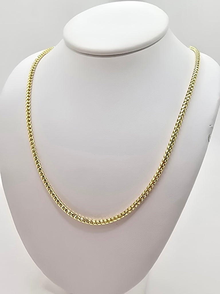 10KT SOLID FRANCO CHAIN  Size 24INCH 2.5MM Weight 12.7GR