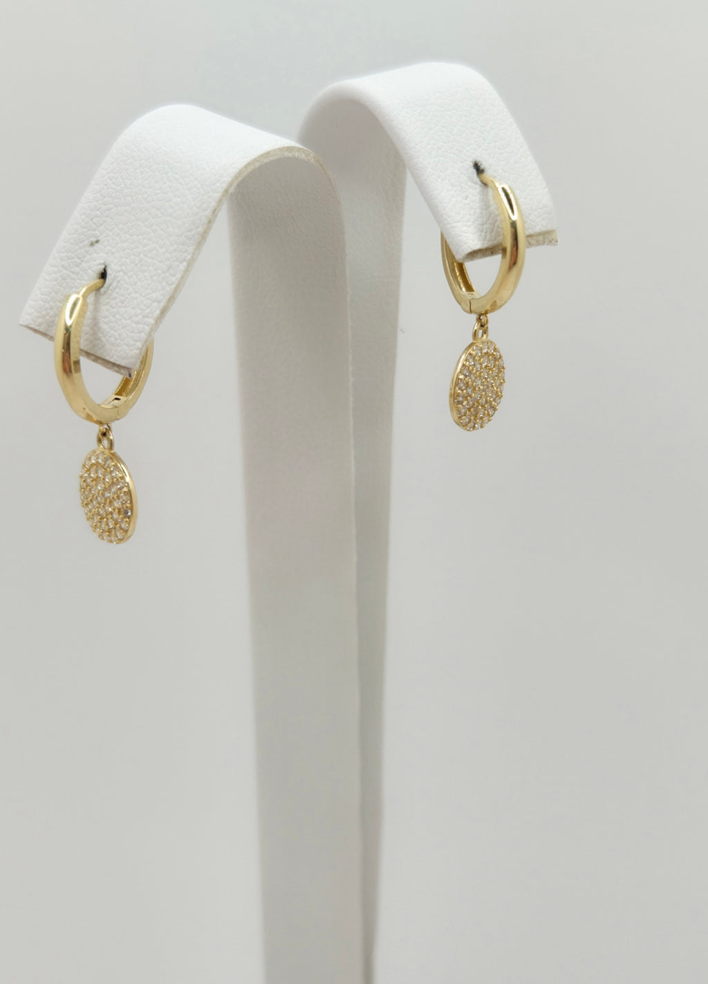 10KT DELICATE CZ ROUND PENDANTS EARRINGS Weight 1.8GR