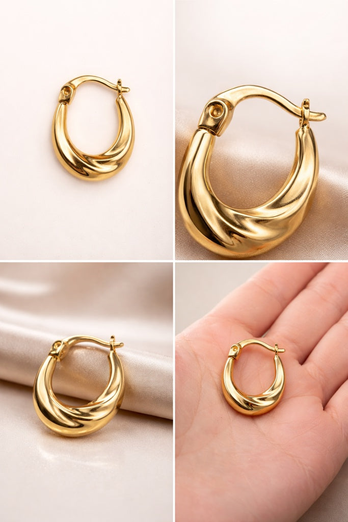 10KT DELICATE SMALL HOOPS EARRINGS Weight 1GR