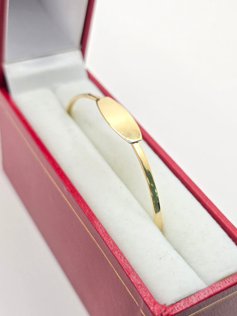 10KT BABY ID BANGLEWeight 2.1GR