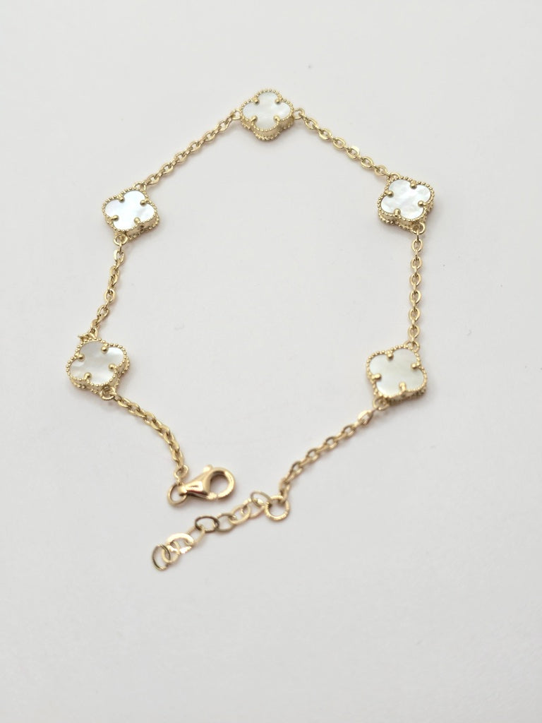 14KT FLOWER BRACELET Size 7.5INCH Weigth 3.8GR