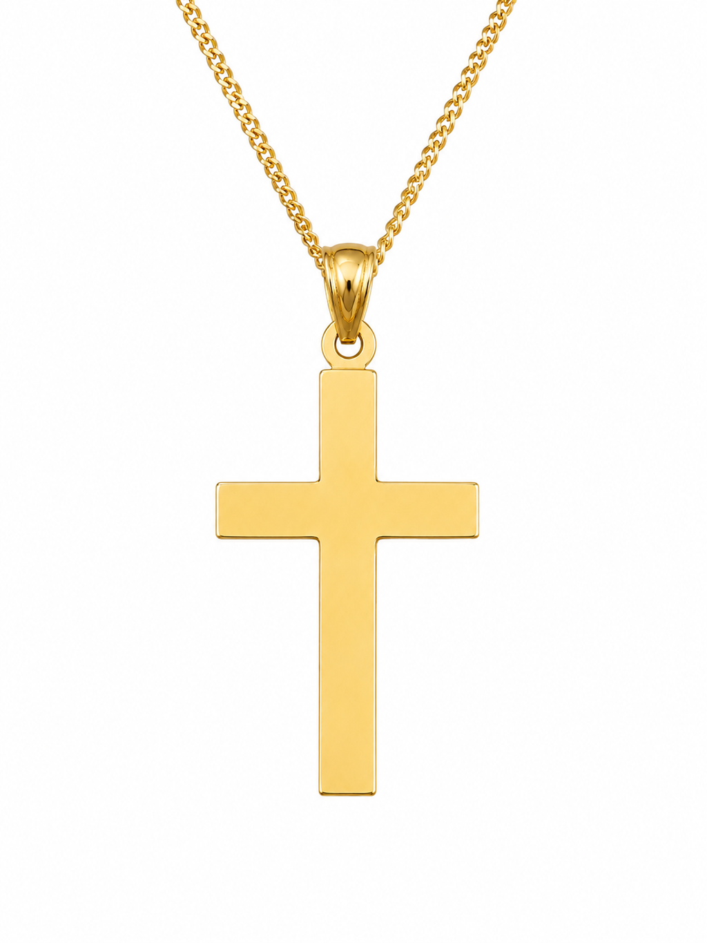 10KT SMALL FLAT YELLOW CROSS PENDANT Size  Weigth 0.9GR