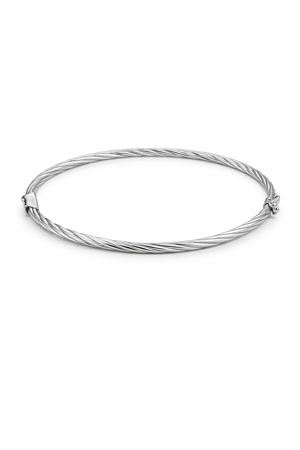 10KT WHITE GOLD ROPE DESIGN BANGLE 3MM Weight 6GR