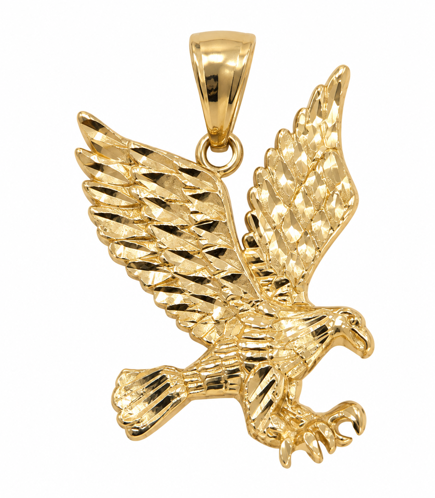 10KT GOLDEN MEDIUM EAGLE PENDANT Size MEDIUM Weigth 1.3GR