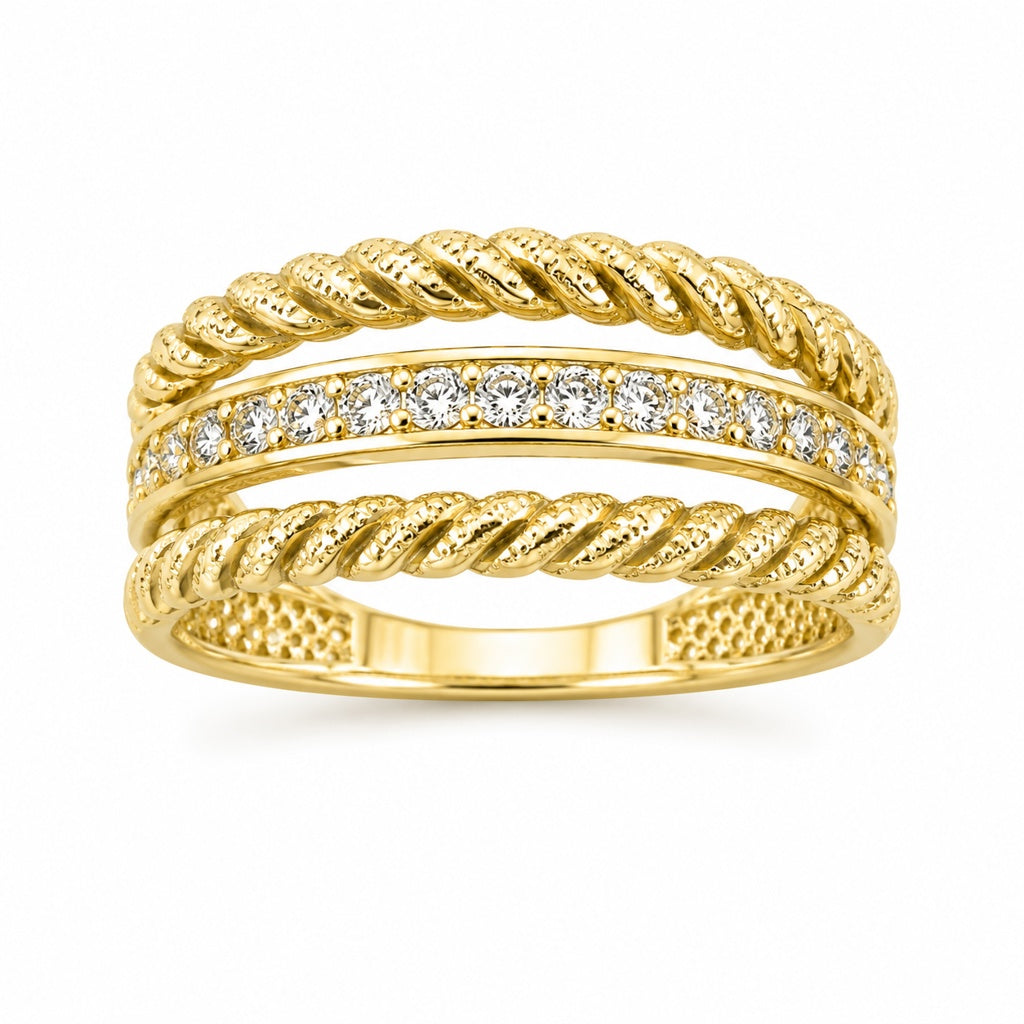 14K MODERN RING Size 8.5