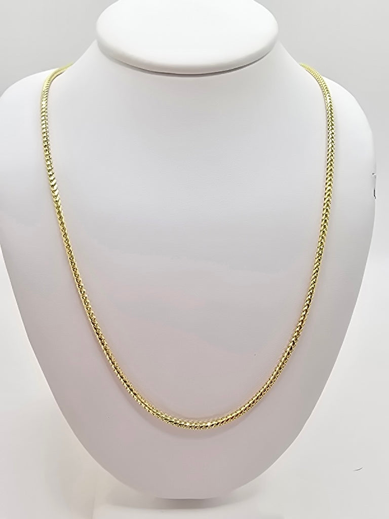 10KT SOLID FRANCO CHAIN  Size 16INCH 1.8MM Weight 5.6GR