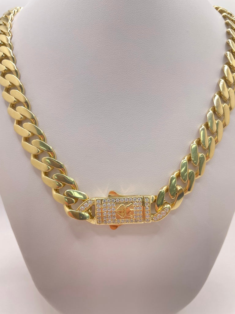 14KT MONACO STYLE CHAIN Size 20INCH 11MM Weight 40.1GR