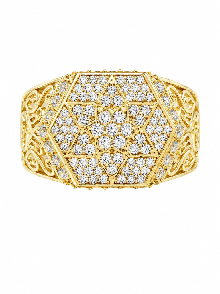 10KT SQUARE CUT RING Size 11-12