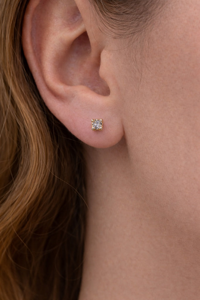 14KT EARRINGS+DIAMOND