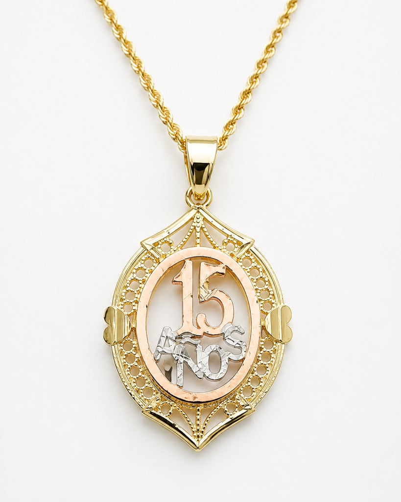 10KT 15ANERA PENDANT Size  Weigth 1.5GR