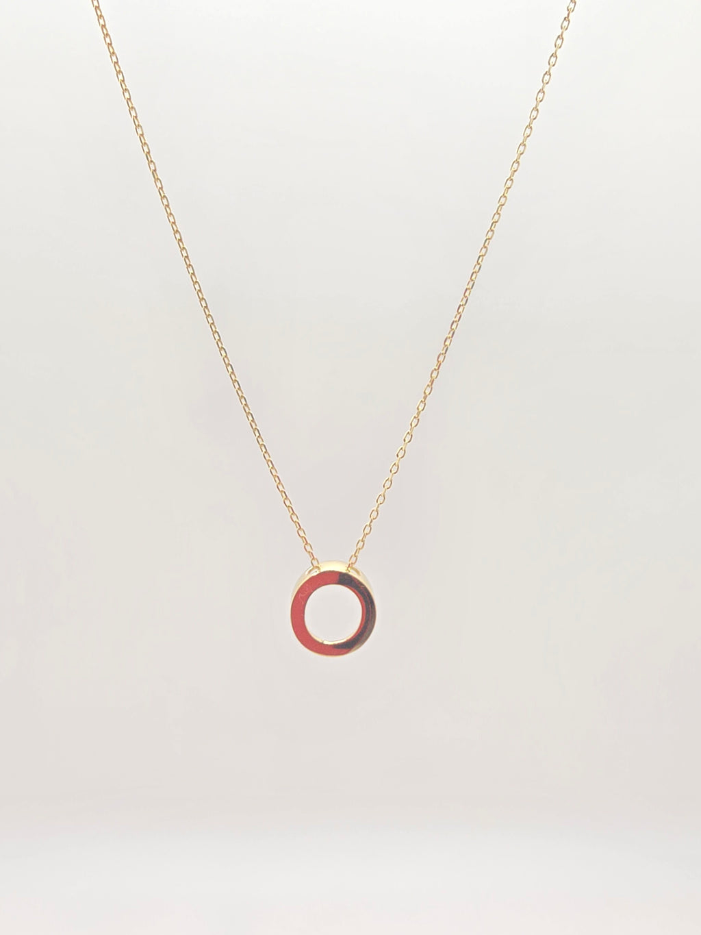 14KT LETTER "O" CHAIN Size 18INCH Weight 2.12GR