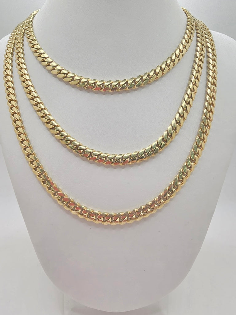 14KT SPECIAL OFFER SOLID MIAMI CUBAN CHAIN Size 20INCH 6MM Weight 52GR