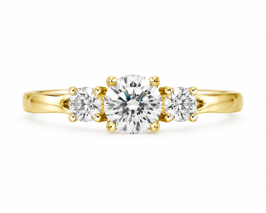10K TRHEE STONES PROMISE RING Size 7