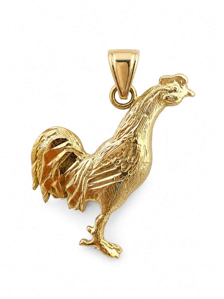 10KT ROOSTER PENDANT Size  Weigth 1.9GR