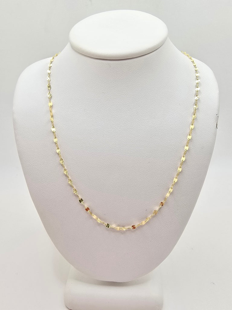 10KT GLITTER CHAIN Size 16INCH 2MM Weight 0.7GR