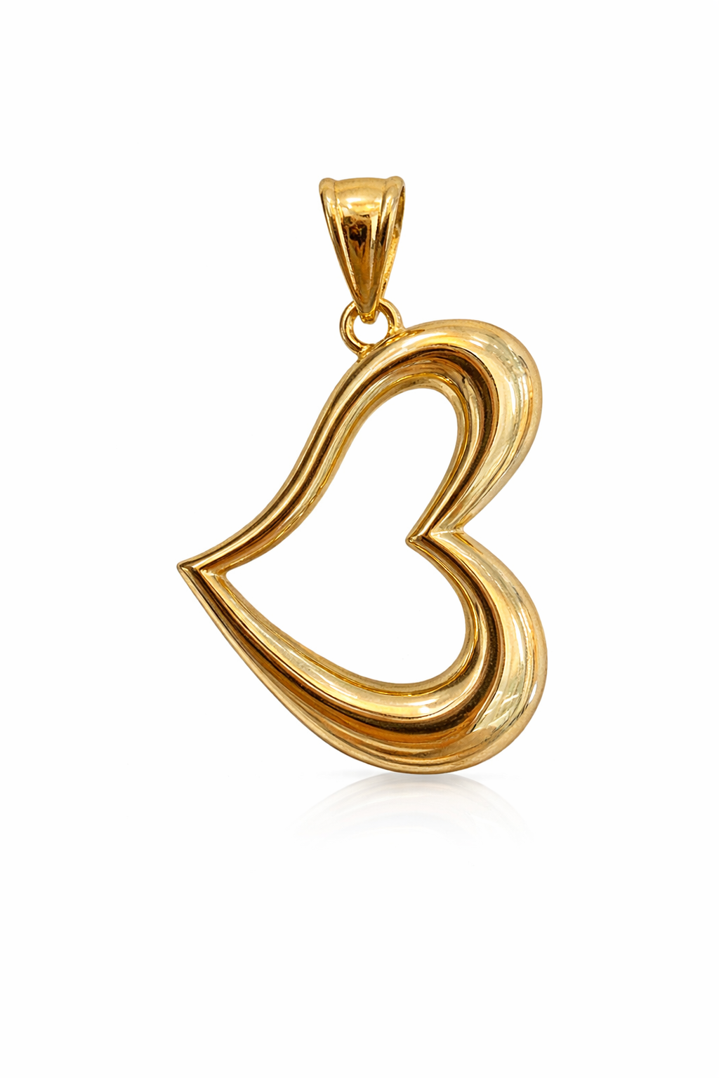 10KT MEDIUM HEART SILHOUETTE PENDANT Size MEDIUM Weigth 1.9GR