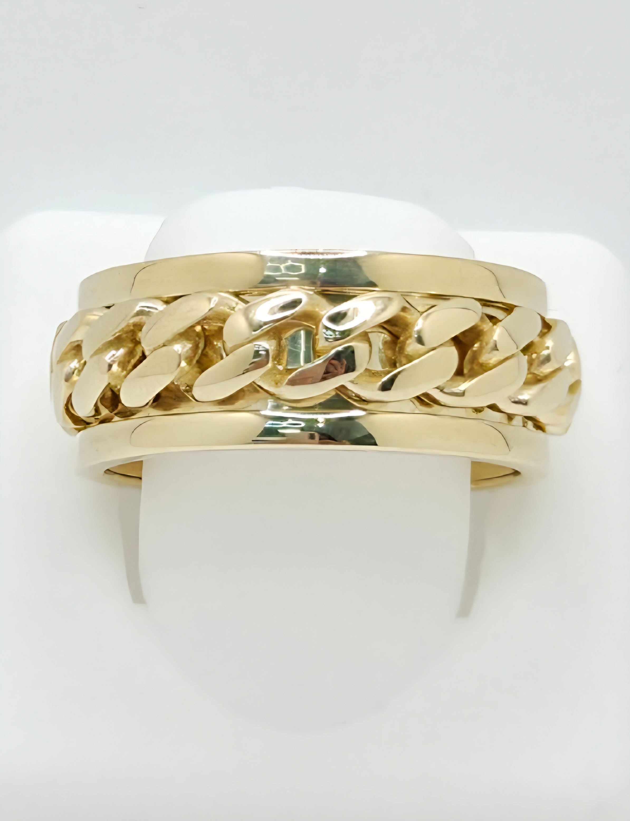 10KT CHAIN DESIGN SPINNING RING Size 12.5 Weight 13GR