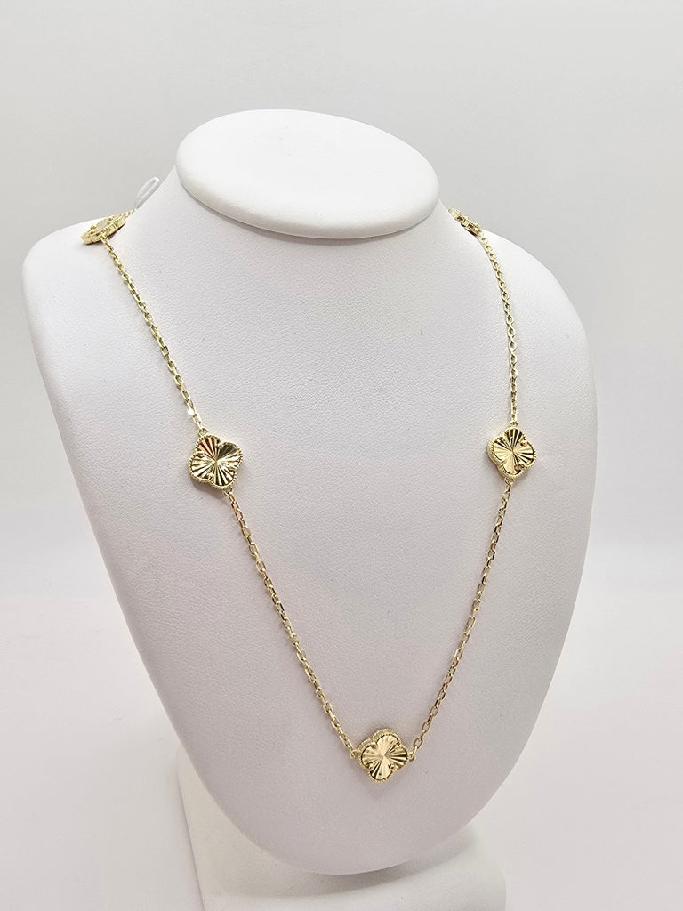 10KT FLOWER CHAIN Size 18INCH Weigth 4.9GR