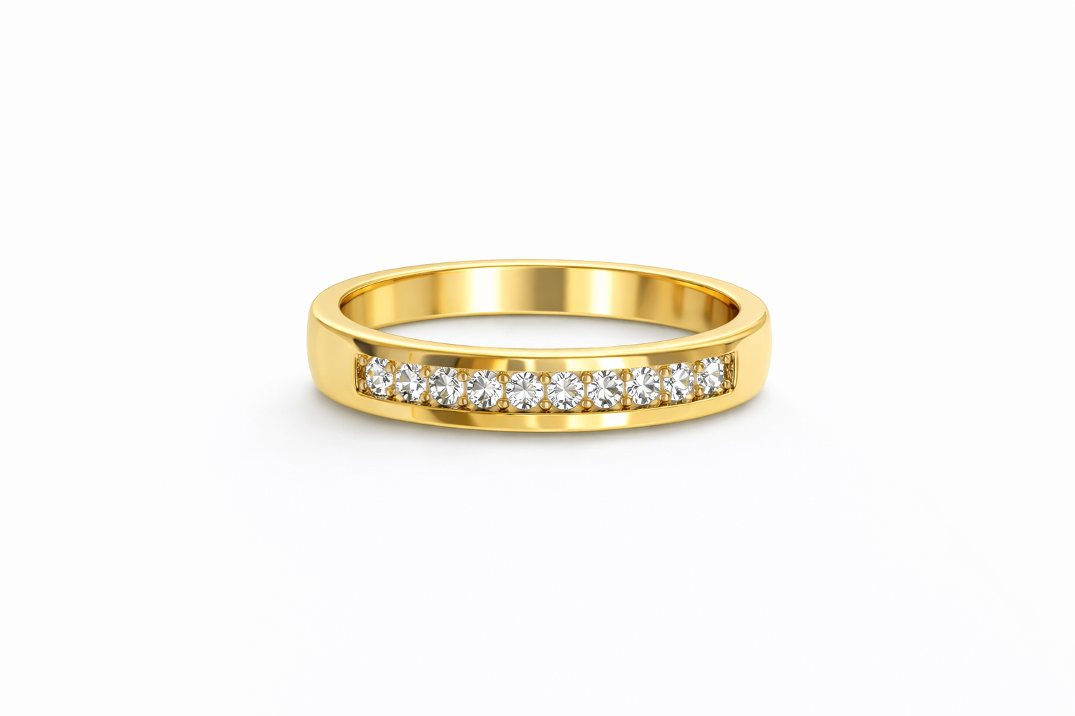 14KT DELICATE CZ CLASSIC MAN'S ENGAGEMENT RING Size 10 Weigth 2.8GR