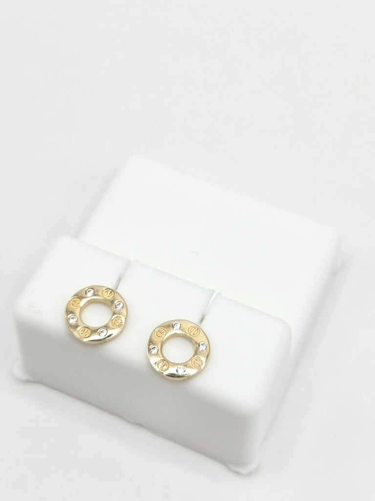 10KT EXTRA SMALL CARTI EARRINGS Size XS Weigth 1.2GR