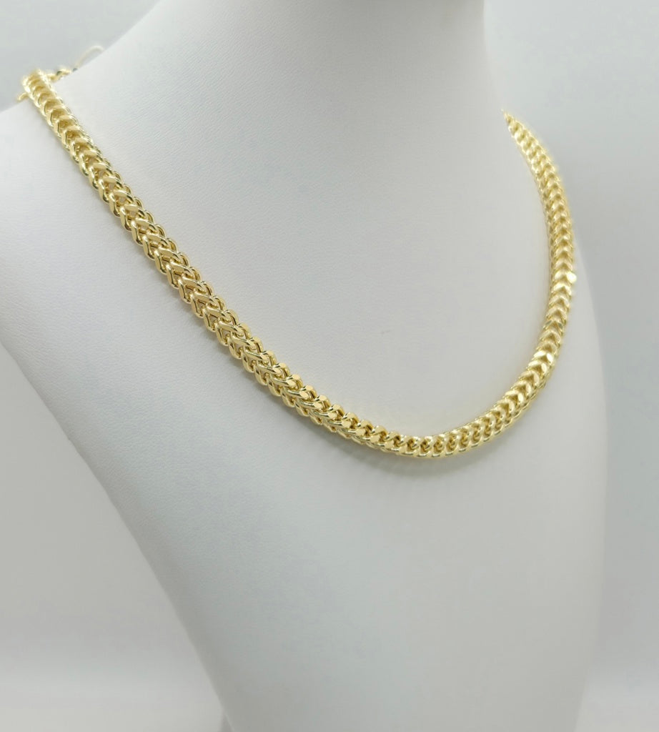 10KT HOLLOW FRANCO CHAIN Size 24INCH 4MM Weight 21.5GR
