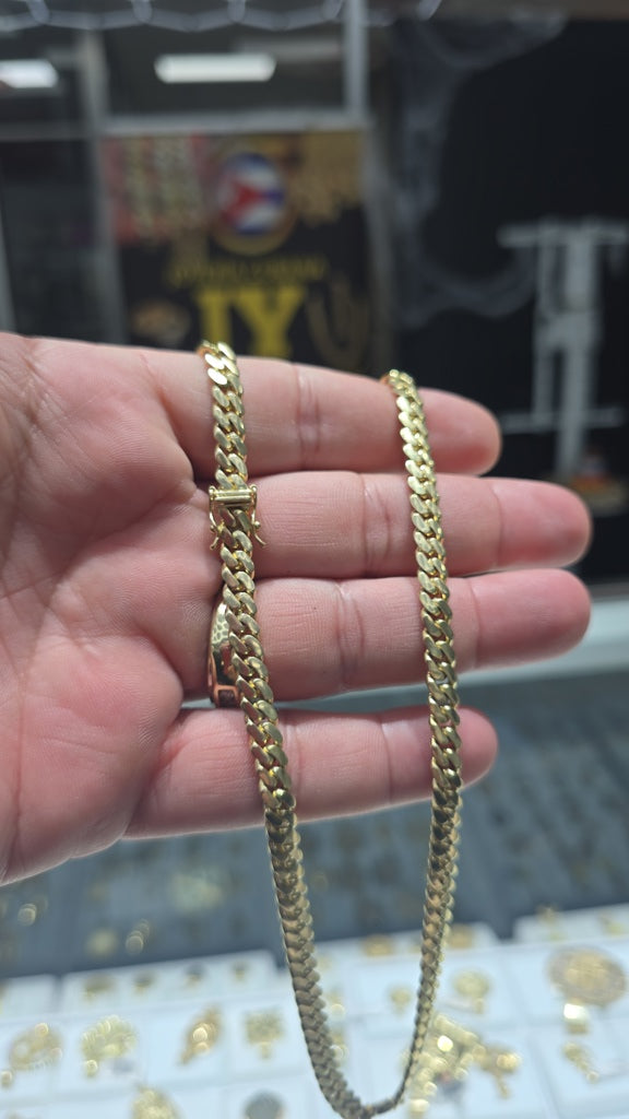 14KT SOLID MIAMI CUBAN CHAIN Size 6MM 24IN Weigth 62.6g