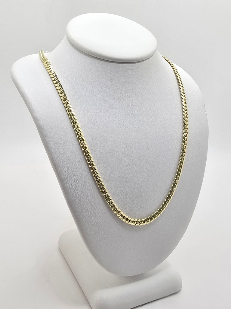 10KT SOLID MIAMI CUBAN CHAIN 18INCH 3MM Weight 13.3GR