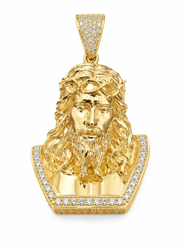 10K JESUS PENDANT Size