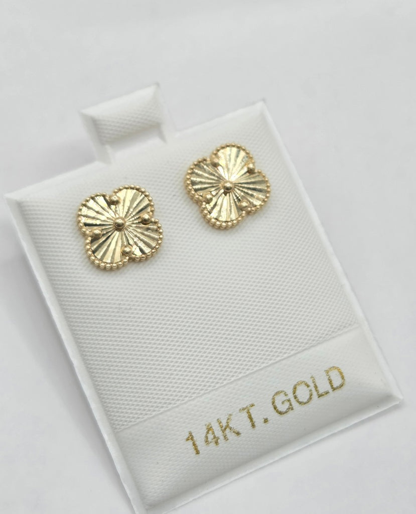 14KT FLOWER EARRINGS Size  Weigth 1.7GR