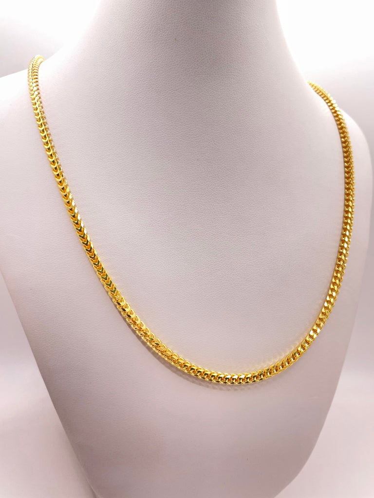 10KT SOLID FRANCO CHAIN Size 4MM 24INCH Weight 52.8GR
