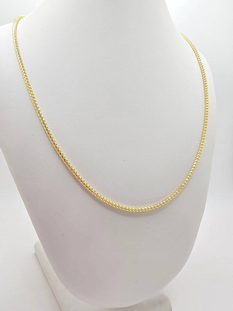 10KT HOLLOW FRANCO CHAIN  Size 1.5MM 20INCH Weight 2.3GR