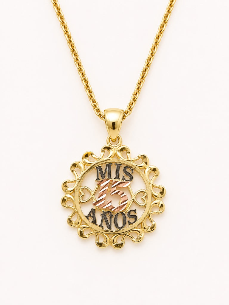 10KT 15ANERA PENDANT Size  Weigth 1.5GR