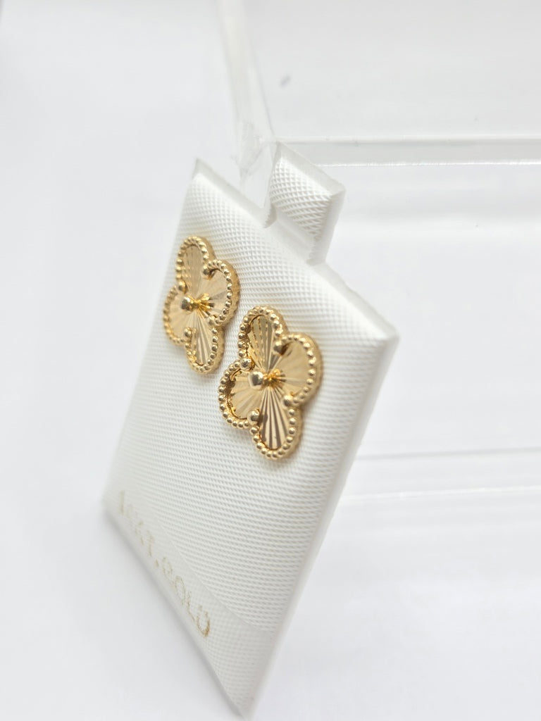 14KT FLOWER EARRINGS Size  Weigth 2.9GR