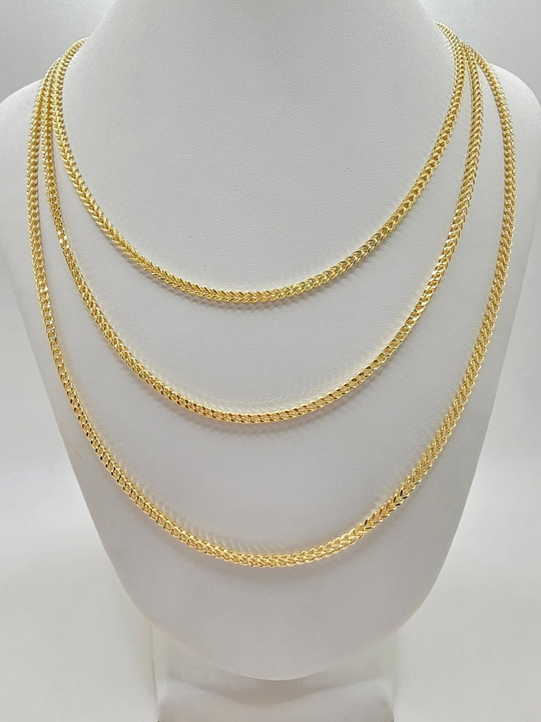 10KT HOLLOW FRANCO CHAIN 2.5MM 20INCH Weight 5.6GR