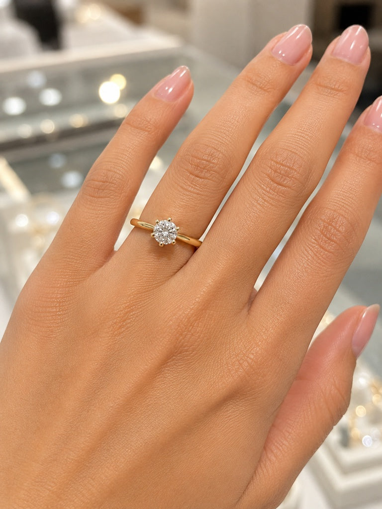 14KT 0.37CTW DIAMOND PROMISE RING+DIAMOND Size 7