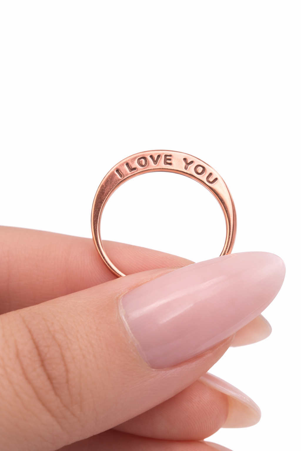 10KT DELICATE ROSE GOLD AND DIAMONHD WOMAN'S RING Size 7 Weight 2GR