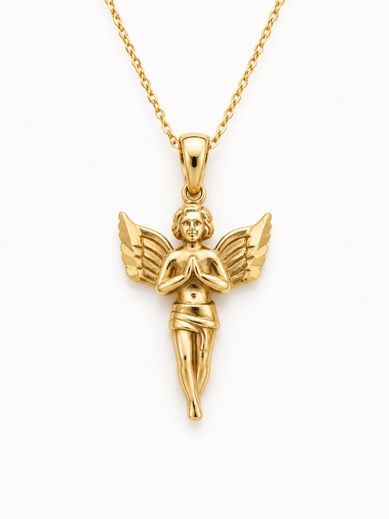 10KT ANGEL PENDANT Size  Weigth 1.1GR