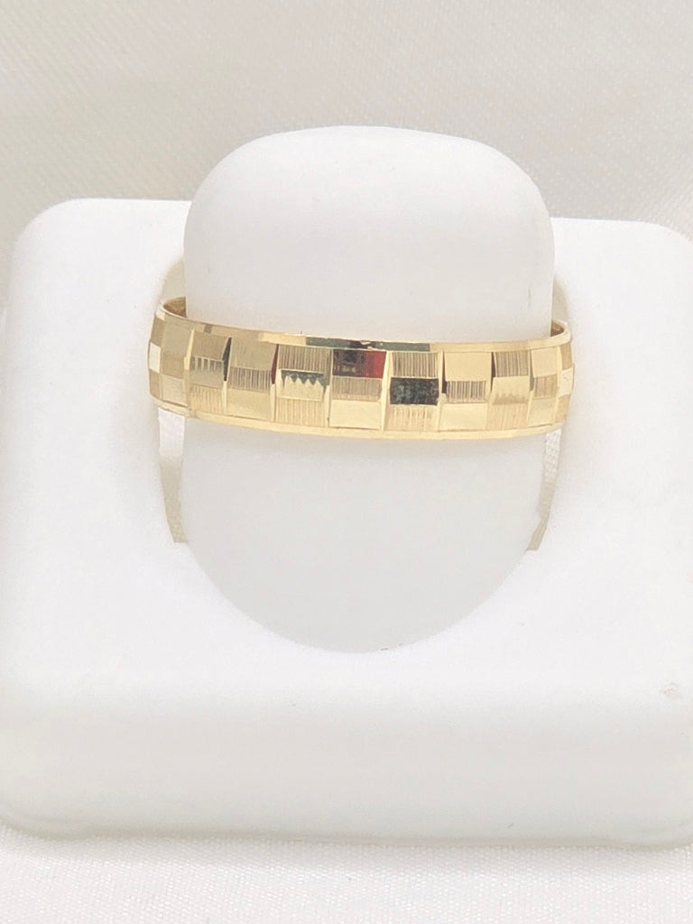 14KT SQUARE CUT MAN'S ENGANGEMENT Size 9 & 11 Weight 1.4GR
