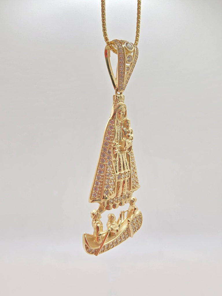 10KT MEDIUM CZ CARIDAD PENDANT  Weight 4.5GR