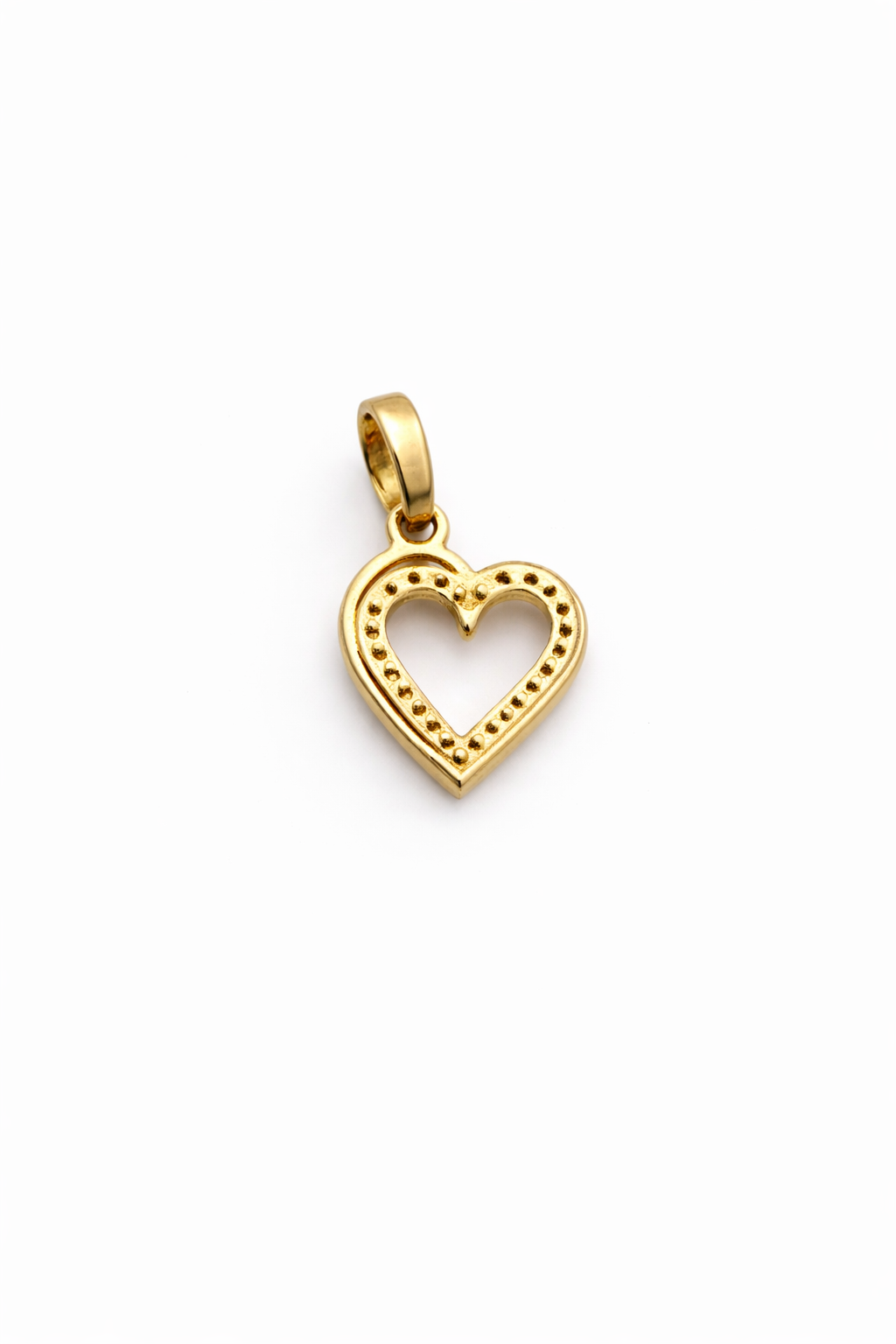 10KT YELLOW GOLD  HERAT SILHOUETTE DIAMOND PENDANT Size  Weigth 1.3GR