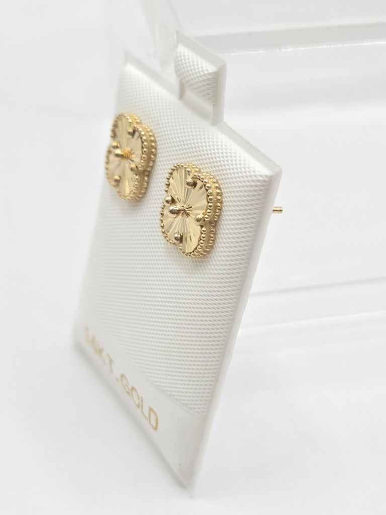 14KT FLOWER EARRINGS Size  Weigth 1.7GR