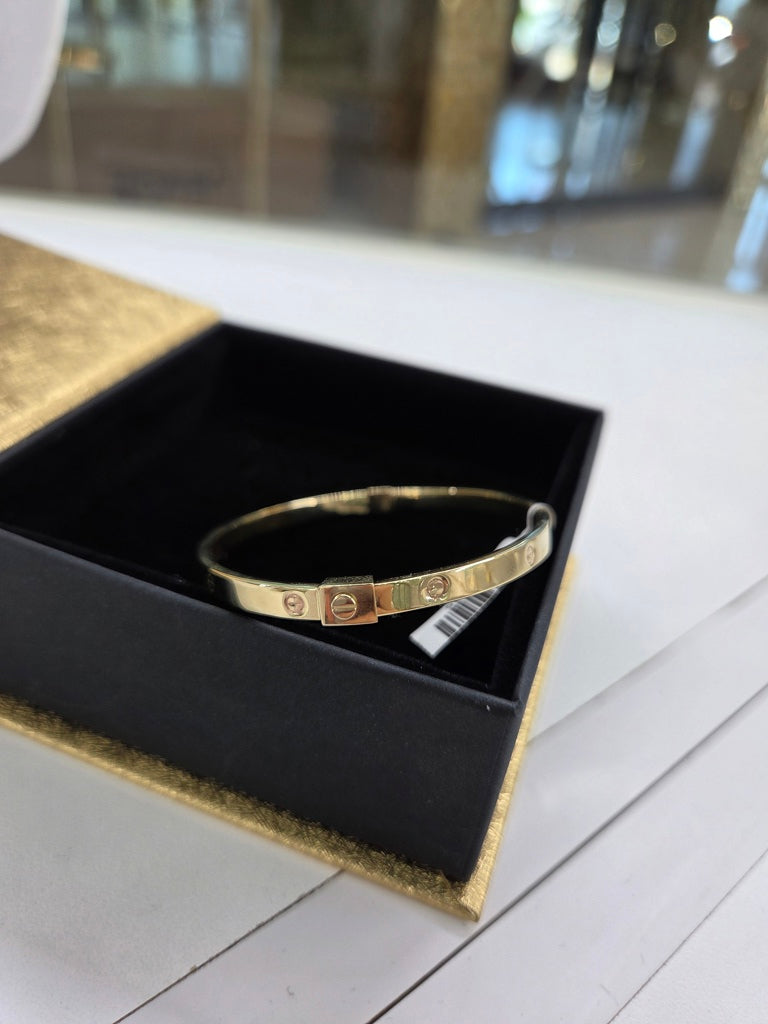 10KT  BRACELET+BANGLE Size 6MM Weigth 9GR