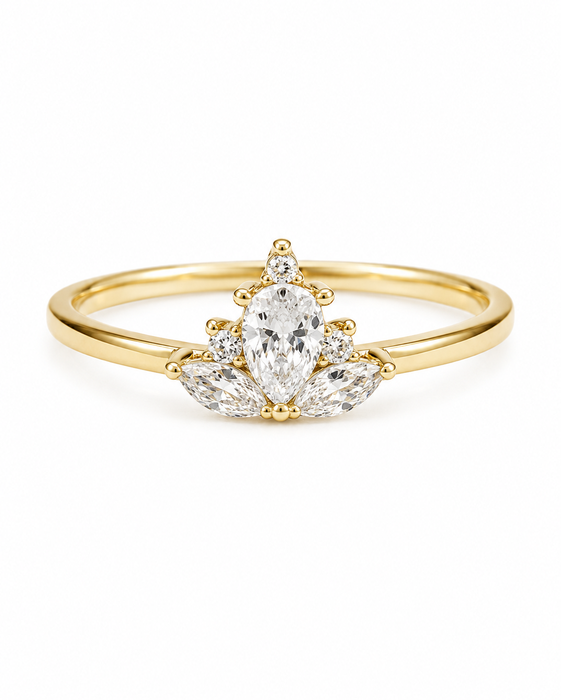 14K STONE RING Size 7.5