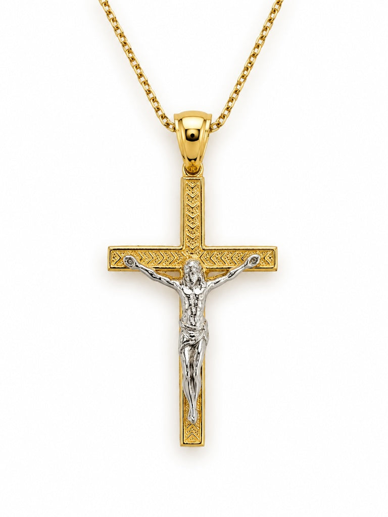 10KT SMALL CHRIST ON CROSS PENDANT Size SMALL Weigth 1GR
