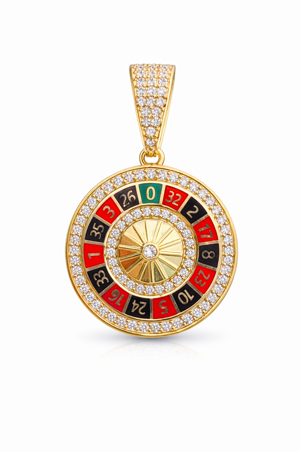 10KT ROULETTE CASINO PENDANT Weigth 5.2GR