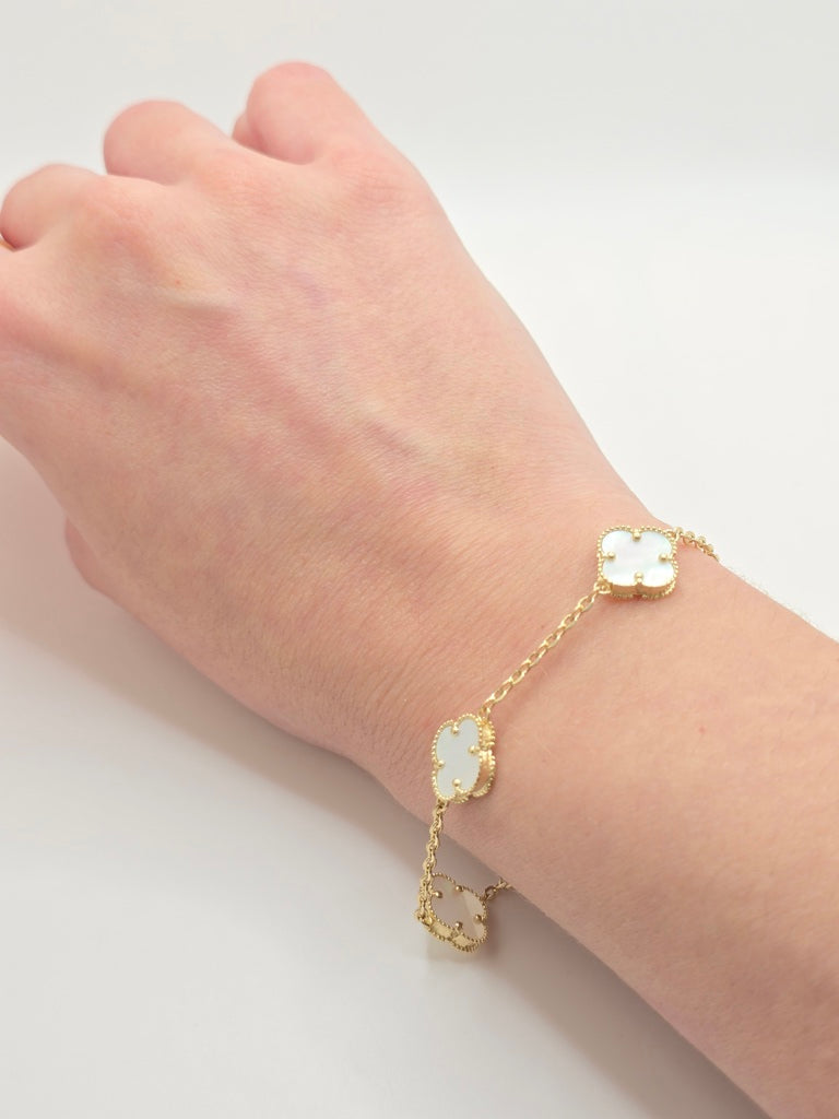 14KT FLOWER BRACELET Size 7.5INCH Weigth 6.7GR